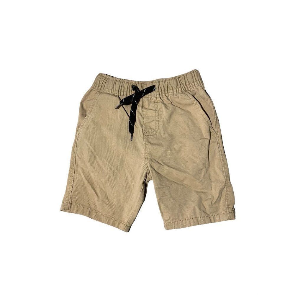 Canyon Club Boys Khaki Cotton Drawstring Slash Pockets Shorts Size Small